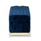 Baxton Studio Corrine Glam and Luxe Navy Blue Velvet Fabric and Gold PU Leather Ottoman 175-11244-Zoro - alternate 3